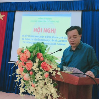 Hình ảnh chi tiết tin tức Đảng bộ Trung tâm y tế thành phố Yên Bái tổ chức Hội nghị sơ kết 05 năm thực hiện Chỉ thị số 05-CT/TW Hình ảnh tin tức Đảng bộ Trung tâm y tế thành phố Yên Bái tổ chức Hội nghị sơ kết 05 năm thực hiện Chỉ thị số 05-CT/TW