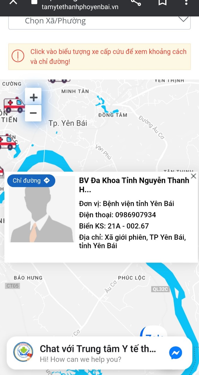 Hình ảnh tin tức Người dân truy cập bản đồ xe cứu thương để được hỗ trợ kịp thời về y tế