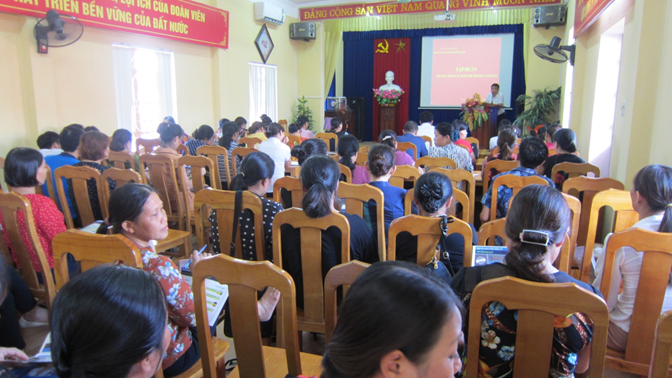 Trung tâm Y tế thành phố Yên Bái tổ chức tập huấn chương trình vệ sinh môi trường năm 2019