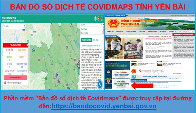 Hình ảnh tin tức Hướng dẫn truy cập và giới thiệu phần mềm “Bản đồ số dịch tễ Covidmaps” tỉnh Yên Bái